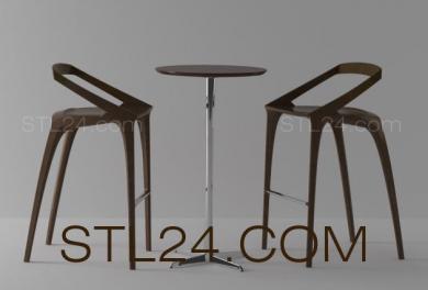 Chair (STUL_0122) 3D models for cnc